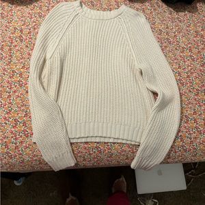 Cream American Eagle knit sweater womens size large